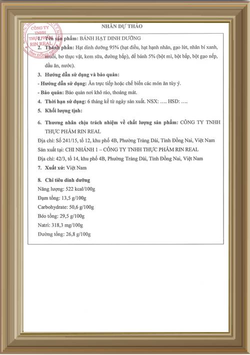 Bánh hạt dinh dưỡng